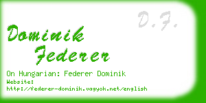 dominik federer business card